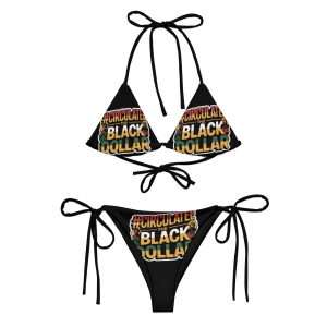All-over print recycled string bikini